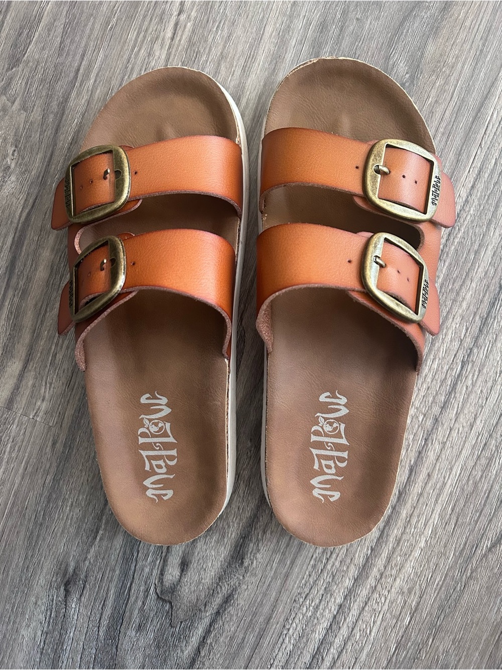 Mad Love Double-Buckle Slide Sandals